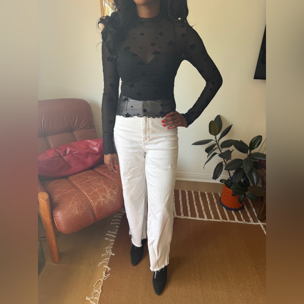 Sheer Long Sleeve Top